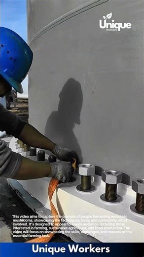 Tightening the tension: securing bolts on a massive structure