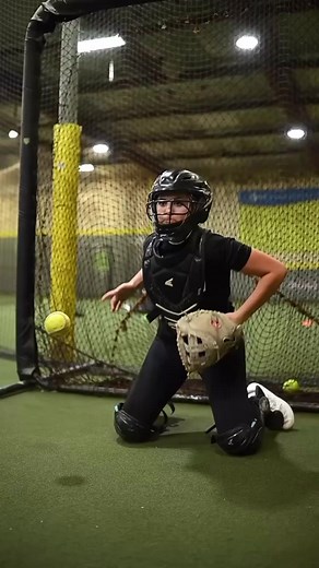 4.9K views · 46 reactions | One of our FAVORITE lesson drills - rise ball drop ball. We’re working on moving in and out of our squat as quickly as possible, keeping balls in the dirt in front of us and balls in the air in our glove. We are ATHLETES and train like it⚡️ | Jen Schro Catching | Facebook