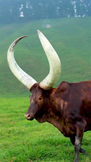 A beautiful African cow with long horns curved better than all texas cows #Africa #cow #bull #Texas