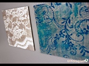 DIY Easy Water Color Lace Art