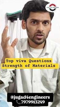 Top Strength of Materials Viva Questions for BTech
