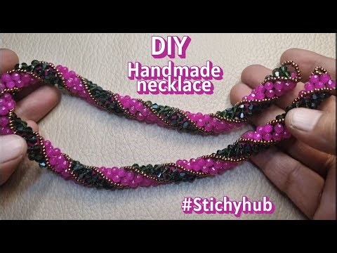 How to create this spiral handmade and diy necklace Tutorial at Home