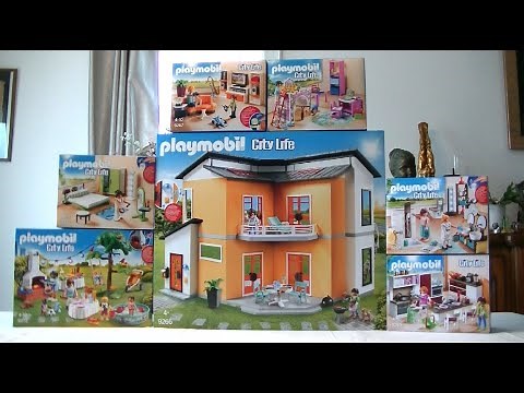 Playmobil unboxing : The modern house (2017) - 9266, 9267, 9268, 9269, 9270, 9271, 9272