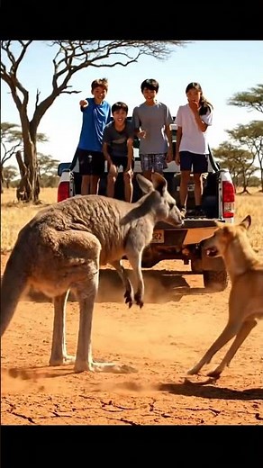 Spectators Hold Their Breath for Kangaroo vs. Dingo Showdown!
