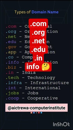 Domain name #computer #name #cpct #ssc #railway #dca #pgdca #computer #viral #tranding #excel #tally