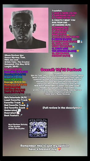 Tyler, The Creator - Igor Album Review #tylerthecreator #igor #album #review #shorts