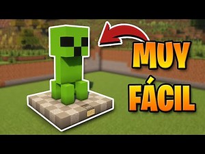 Build an EASY CREEPER STATUE in Minecraft!
