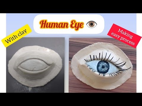 How to make eye with clay👁️ #youtube #shorts #clayart 