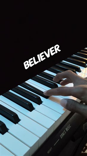 Believer Easy piano tutorial 🎹🎶#piano #pianomusic #pianocover #easypiano #music