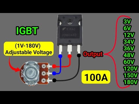 Make Adjustable Voltage Regulator Circuit Using IGBT 20N60 | Transistor Voltage Control