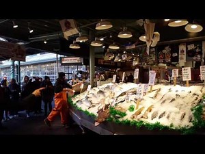 Fish Throwing at Pike Place Market -- Seattle, Washington