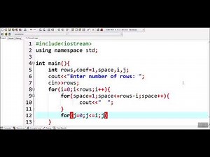 How to Print Pascal Triangle in C++
