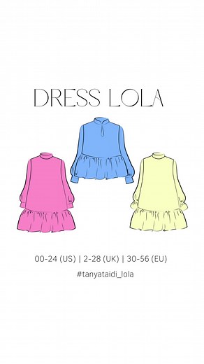 Pattern step by step tutorial video for difficult areas 🎁The LOLA dress pattern is not just a 3-in-1 pattern, it is a complete sewing guide that includes a step-by-step tutorial with several sewing techniques for cuffs and collars, as well as a video to help you sew difficult areas: cuff, side seams, teardrop-shaped neck work, and so on.If you have long dreamed of learning to sew or you are no longer new to sewing and want to learn something new, this learning format is definitely for you.🛍️To