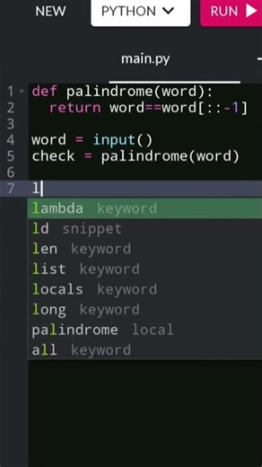 Palindrome Program in python | Using function | LearnRepeatDaily #PyCodeSeries - 1 | #palindrome