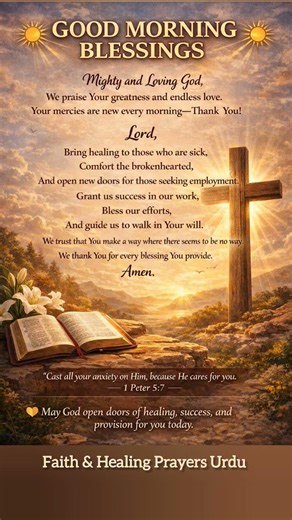 Powerful Morning Prayer for Healing, Success & Job Blessings | God’s Favor Today 🙏✨