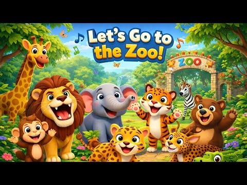 Let’s Go to the Zoo Song | Zoo Animals Song for Kids | Lion Tiger Elephant | Fun Animal Rhymes