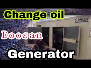Change oil Doosan Generator