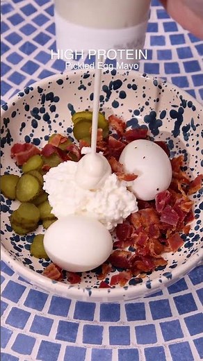High Protein Egg Mayo Smash 🥒🥚 #easyrecipe #highprotein #pickle
