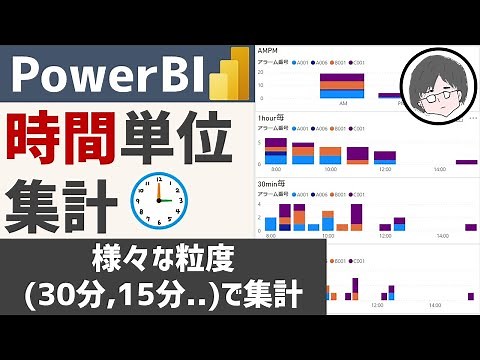 無料BIツール PowerBIで時間単位集計
