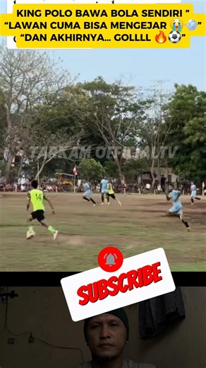 King Polo Solo Run dari Tengah Lapangan Langsung Cetak Gol 😱⚽ #sepakbola #viral