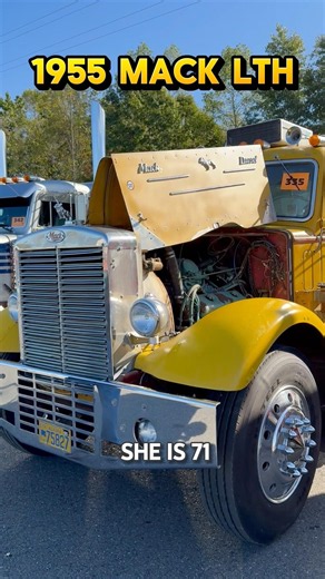 Rare 1955 Mack LTH with a Detroit Diesel, AC on the roof, and a 3-stick transmission! #TruckShow