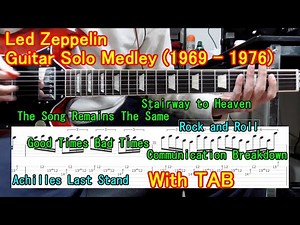 【Led Zeppelin】My Favorite Guitar solos (Medley) - with TAB