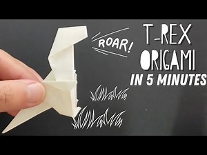 How to Make a T-Rex Origami Dinosaur | Fine Motor Skills Exercises