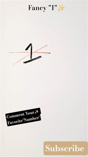 Fancy '1' #handwriting #calligraphystyles #numbers #calligraphy #art #shorts #viral #reels
