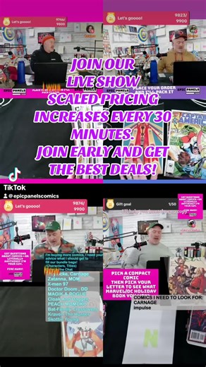 🔥 DON’T MISS THIS! 🔥 Our LIVE SHOW drops the hottest new bundles of the week! Starting at $15.99, the price increases every 30 minutes—once it goes up, it stays up. ⏰ Get in early. Score the lowest price. Grab your bundle before it’s gone. 👉 Set your reminder and JOIN LIVE! #tiktoklive #comictok #tiktokshop