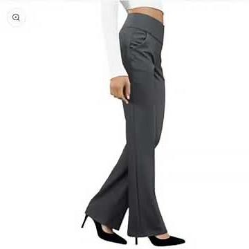 Women’s High‑Waist Flared Slacks – Stretchy Wide‑Leg Dress Pants.
