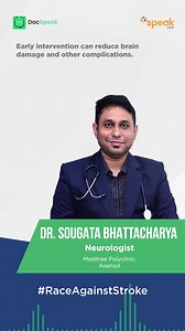 45K views · 17 reactions | A stroke is a medical emergency, therefore getting help right away is essential. Early intervention can reduce brain damage and other complications. Stroke symptoms include: A) Difficulty communicating and understanding others. B)Numbness or paralysis of the face, arm, or leg C) Issues with vision in one or both eyes D)Headache E)Trouble walking. Consult a doctor if any of these symptoms appear. | Speak Health | Facebook