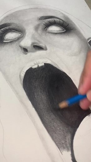 Creepy Horror Drawing Remake by Kyne Art