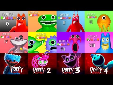 Garten of Banban 0, 1, 2, 3, 4, 6, 7, 8, | Poppy Playtime Chapter 1, 2, 3, 4 | No Commentary