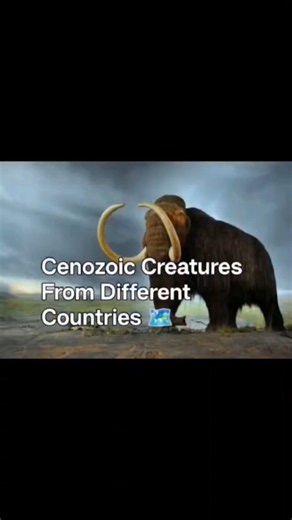 Cenozoic Creatures from different countries 🗺️ #dinosaur #dinosaurfacts #cenozoic #facts #shorts