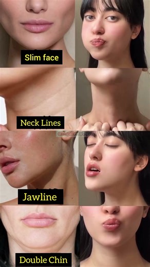 Slim Face, Sharp Jawline & No Double Chin! 💆‍♀️ Try These Face Yoga Moves #FaceSlimming #Shorts