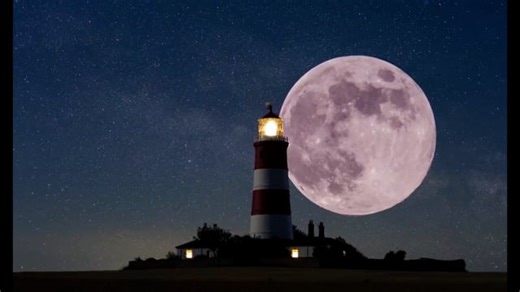 Lighthouse, Sky, Night Sky. Free Stock Video