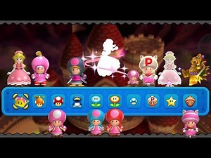 New Super Mario Bros U Deluxe Peachette wants to rescue Peach Toadette Power-Ups 奇諾比珂特殊能力救公主