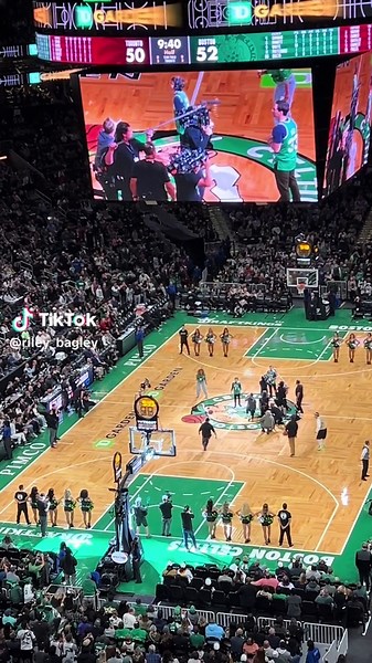 Mark Wahlberg filming a movie at the Celtics game! 🍀🏀💚 #boston #celtics #markwahlberg #basketball #movieset