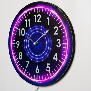 Led Wall Clock, Wall Light up Clock,lighted Clock,neon Wall Clock,illuminated Wall Clock,wall Clock Unique,modern Wall Clock,wall Clock Glow - Etsy