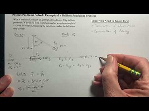 Example of a Ballistic Pendulum Problem - A Physics Problem Solved