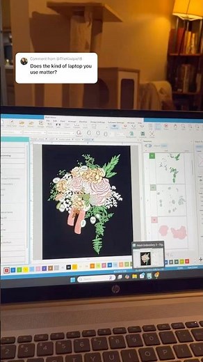 Laptop for Embroidery Software #embroiderydesign #embroiderymachine #embroiderydigitizing