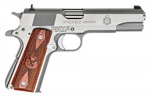 SPRINGFIELD ARMORY PB9151LCA 1911 MIL-SPEC *CA COMPLIANT 45 ACP 5' 7 1 STAINLESS STEEL COCOBOLO GRIP