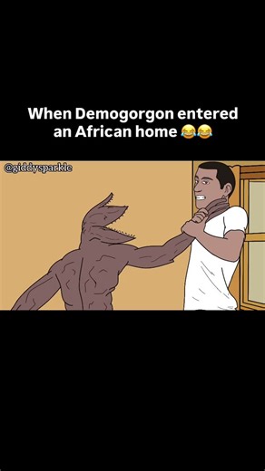 Giddysparkle on Instagram: "When Demogorgon entered an African home 😂😂 #funnyanimation #funnyreels #strangerthings #demogorgon #funnycartoons"