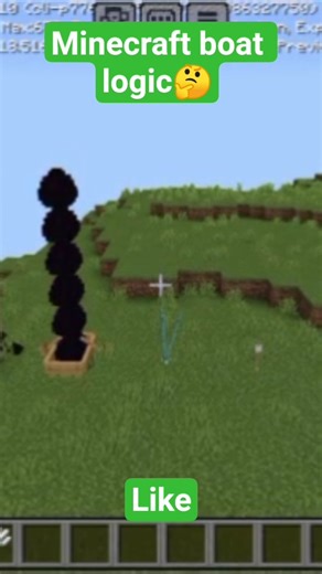 Minecraft boat logic🤔.#minecraft #pockettoption #trending #gaming #popular#viral#shorts feed.