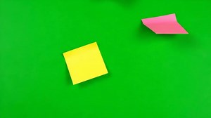 Download Yellow Note on Green Background for Text Overlay or Presentation for free