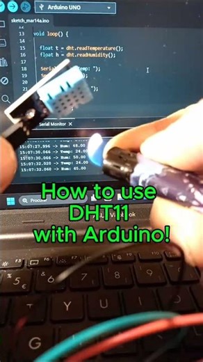 #arduino Temperature & Humidity Sensor DHT11 🔥 #shorts