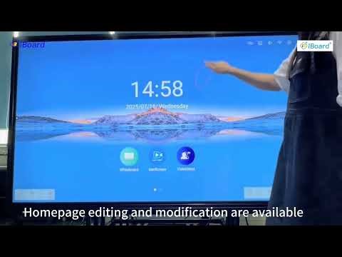 interactive flat panel smart board 75 inch touch screen display for conference school