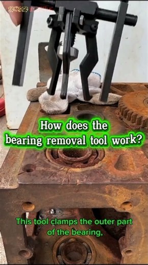 How does the bearing removal tool work?#education #machine #moderntech