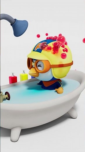 もこもこ！にじいろのあわぶろ🛁🌈｜ポロロいろあそび #いろあそび #Shorts