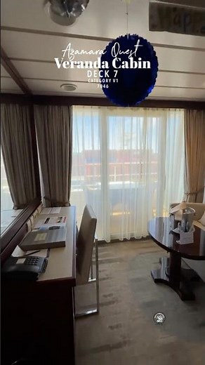 Azamara Quest Veranda Balcony Cabin Kabine 7046 Deck 7 #azamara #azamaraquest #cabintour #roomtour